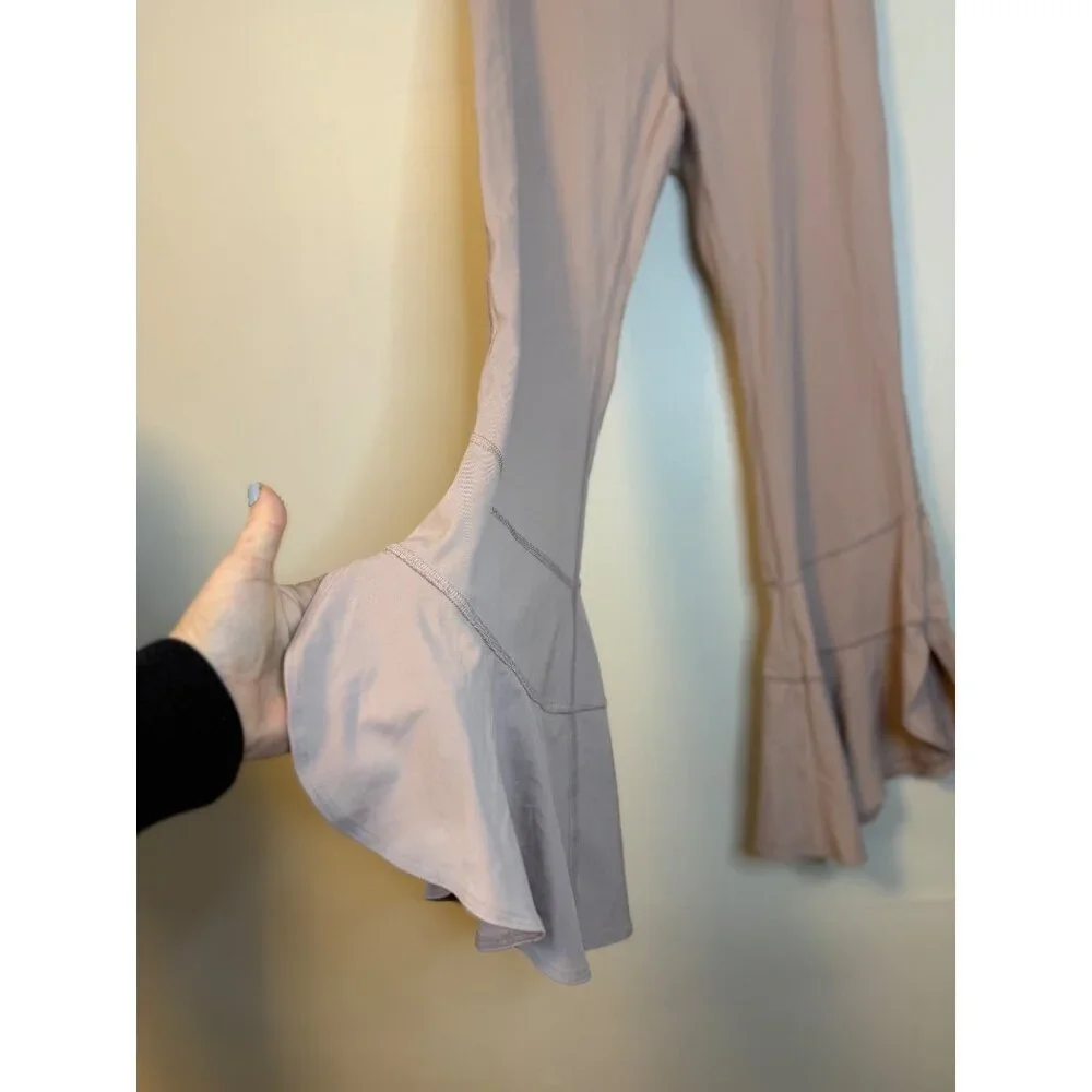 Free People Movement Starlight Pants Flared Leggings Blush Mauve Lilac Small - Picture 8 of 9